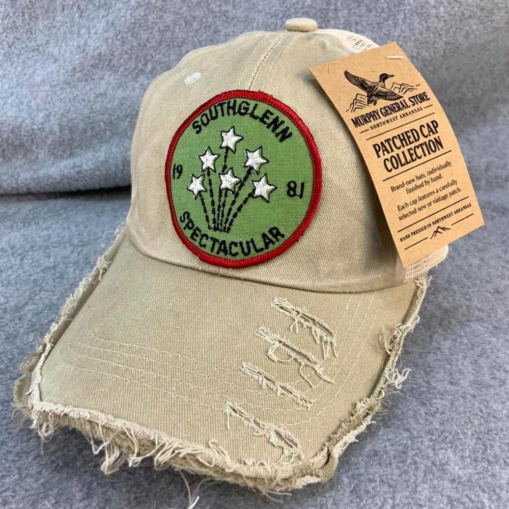 Southglenn Spectacular Vintage 80's Girl Scout Patch Tan Hat OSFM NWT